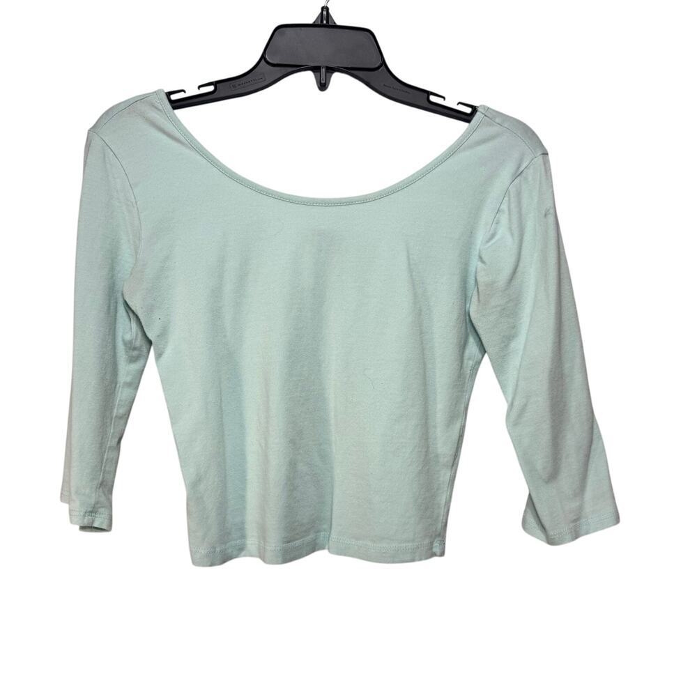 Charlotte Russe light green crop top. Size S